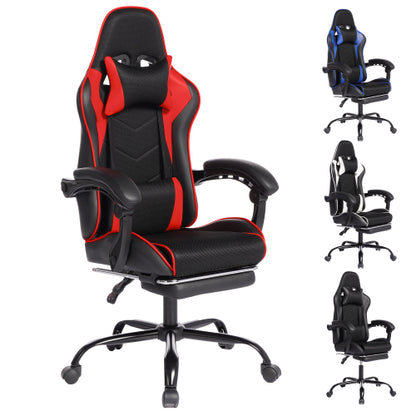 E-sports Gaming Chair Sports Car Driving Seat PU Material Moulded Sponge Comfortable and Safe With Massage Red