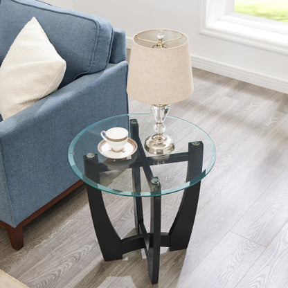 23.5inch  Round Glass Coffee Table