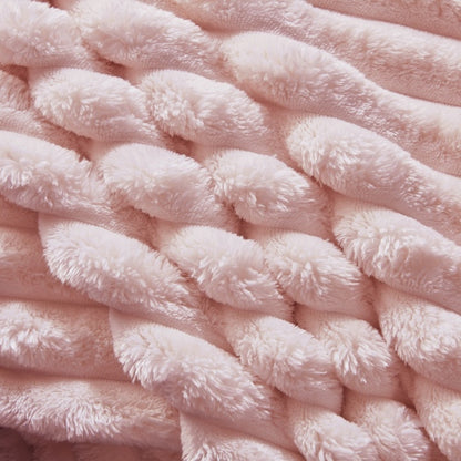 Oversized Baby Pink Corduroy Convertible Sofa Bed w/Storage Pockets
