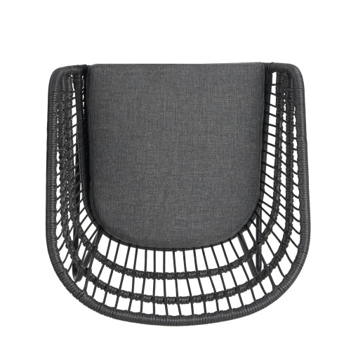 TERRY CHAIR,2PCS with 2 Cushions,Gray