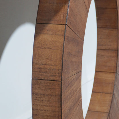 53.2in Modern Minimalist Wooden Console Table Circular Base Wooden Console Table  ¨C Elegant Decorative Accent for Entryway, Living Room, and Hallway