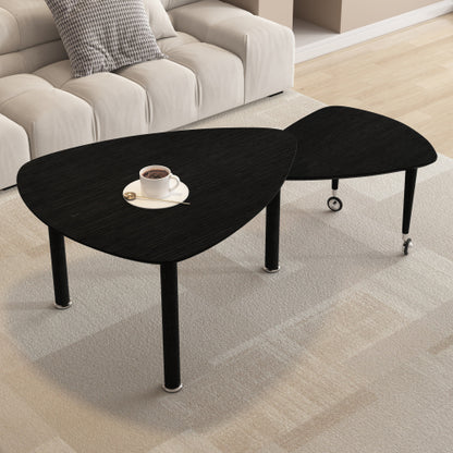 360 degree Rotatable modern Coffee Table for Living Room, solid wood legs with simply assemble Cocktail Table,
