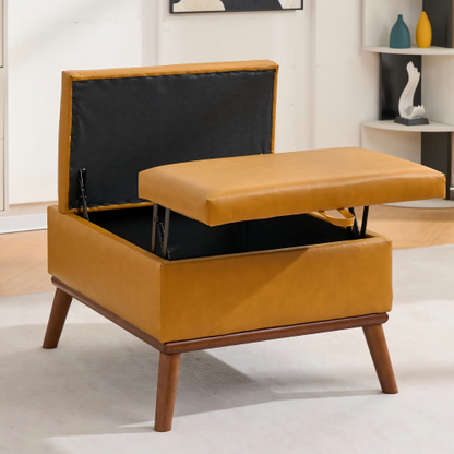 31 inch Storage Ottoman Coffee Table with Lift Top, Mid Century Modern