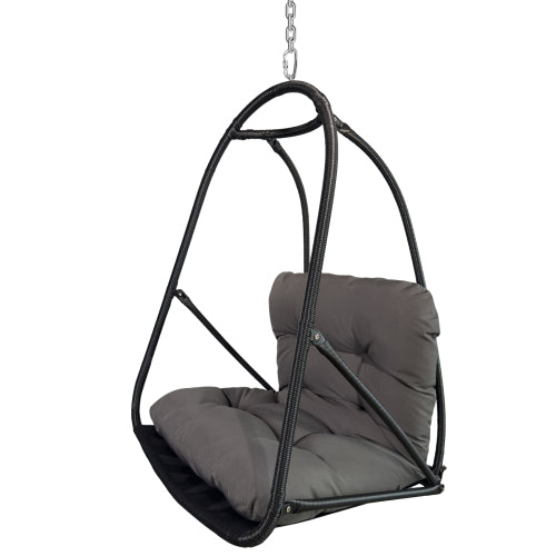 without Stand Swing Egg Chair Indoor Outdoor Wicker Rattan Patio Basket Hanging Chair with C Type bracket