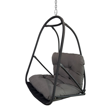 without Stand Swing Egg Chair Indoor Outdoor Wicker Rattan Patio Basket Hanging Chair with C Type bracket