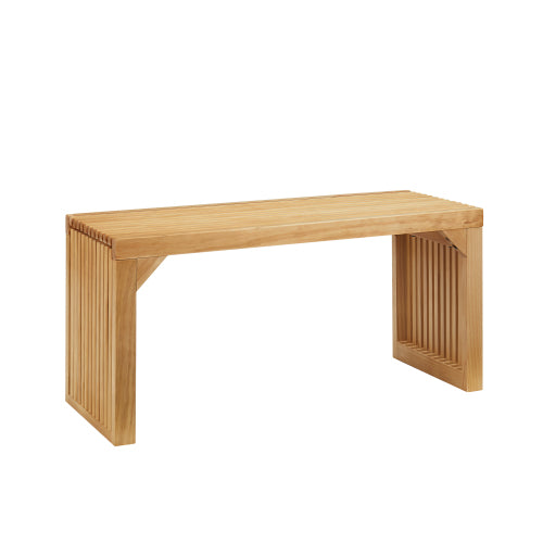 Natural Pine Dining Long Bench and Table Set – Versatile Indoor Wood Furniture for Entryway, Living Room, Kitchen, and Bedroom – Includes Small Tempered Glass Top