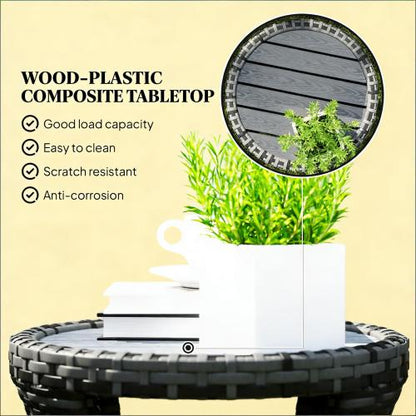 Outdoor Side Table,Wicker Outdoor Coffee Table