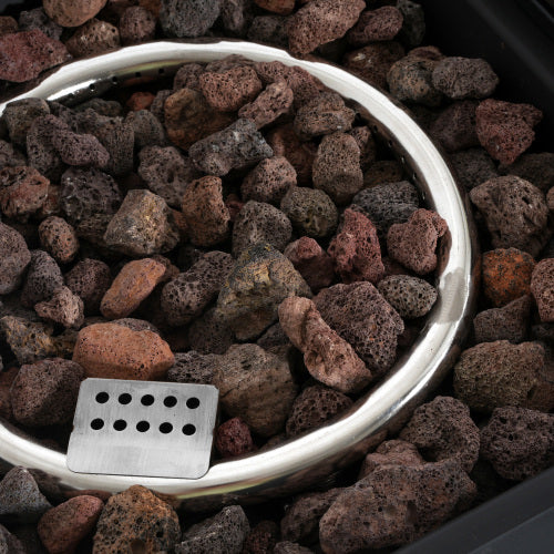 Extendable Rectangle Aluminum Alloy Fire Pit Table, 50,000BTU