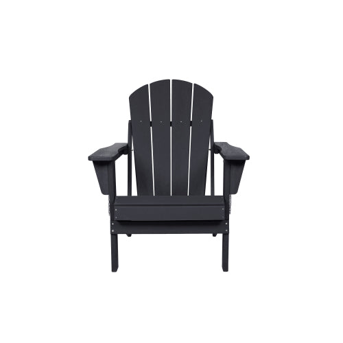 Composite  Chair with Wood Texture- Black