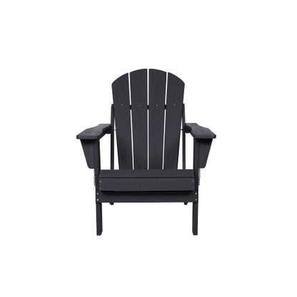 Composite  Chair with Wood Texture- Black