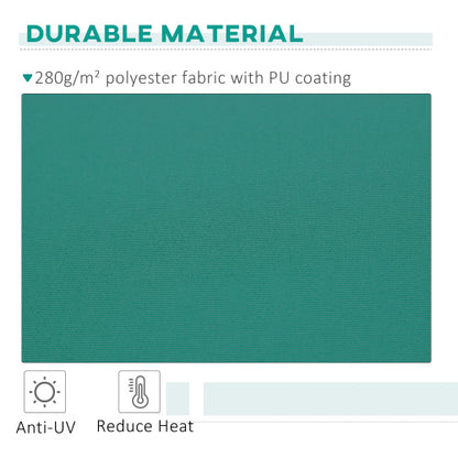 Outsunny 13' x 8' Retractable Awning, Patio Awnings, Sunshade Shelter w/ Manual Crank Handle, UV & Water-Resistant Fabric and Aluminum Frame for Deck, Balcony, Yard, Green