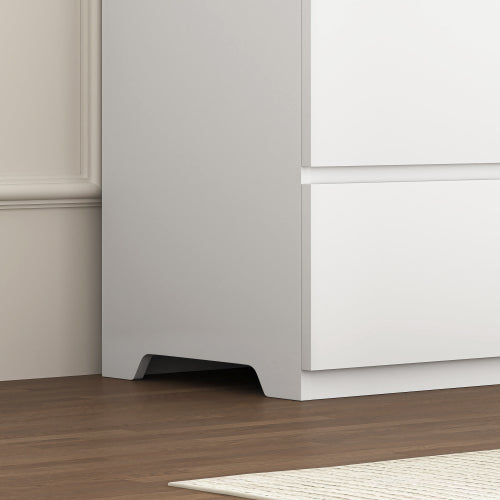 12 Drawers Double Dresser, Modern Wood Dresser Chest of Drawers with Large Storage Space for Bedroom, White
