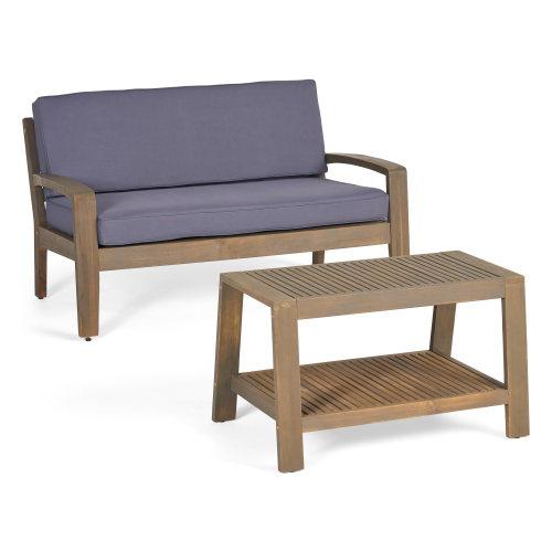 outdoor loveseat and coffee table set