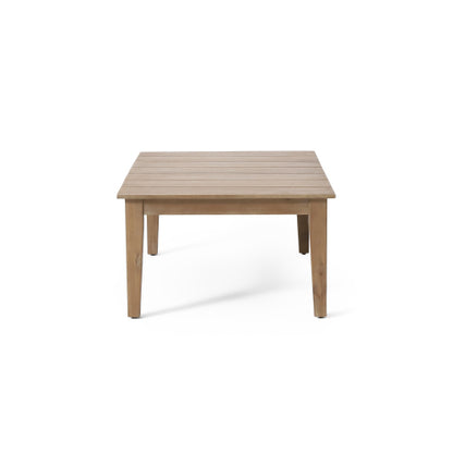 Acacia Wood Outdoor Coffee Table, Light Brown, 14'' H X 23.5'' W X 39.5'' L