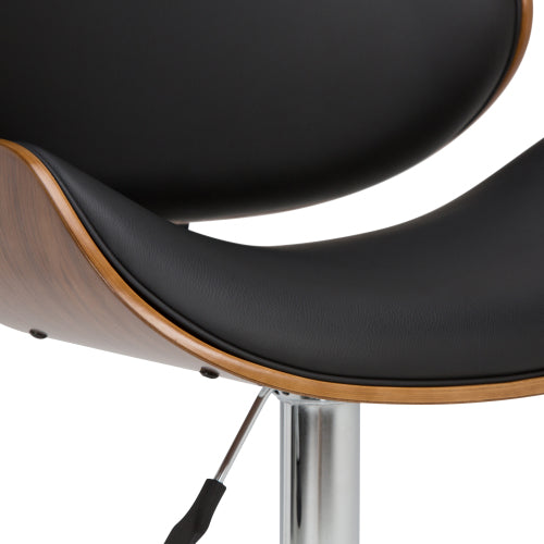 Adjustable Swivel Bar Stool - Black