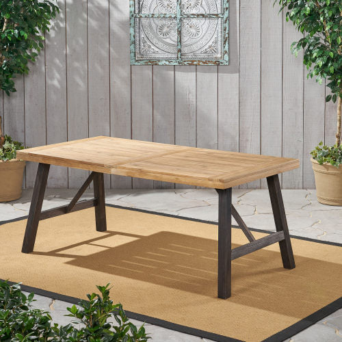 Outdoor Dining Set with 2 Benches and 1 Dining Table (3 pcs)