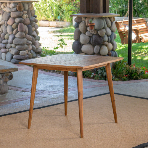 Indoor Square Acacia Wood Dining Table, Teak
