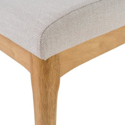 Set of 2 Contemporary Armless Rubberwood Dining Chairs, 300 LBS Weight Capacity