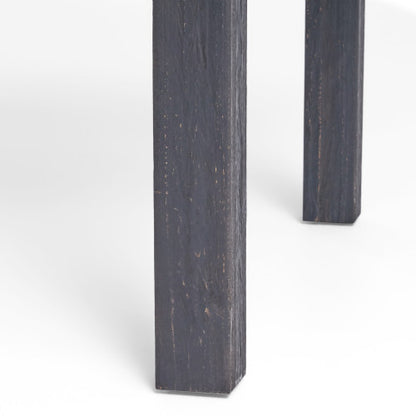 Outdoor Dining Chair Set of 2, Dark Grey With Light Grey Cushion