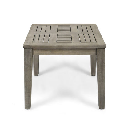 Hampton Outdoor Acacia Wood Side Table, 20 "W x 20 "D x 15.75 "H,