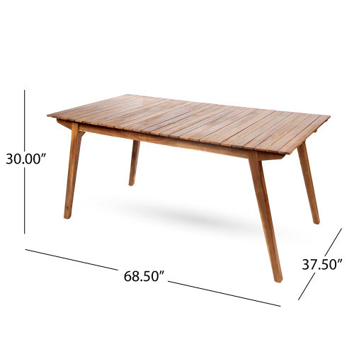Outdoor 69" Solid Wood Dining Table