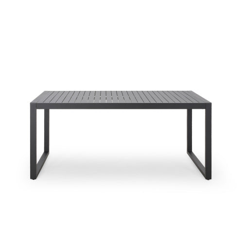 Outdoor Aluminum Dining Table, Black