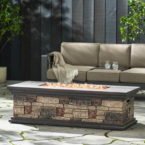 RECTANGLE MGO FIRE PIT - 50 000 BTU