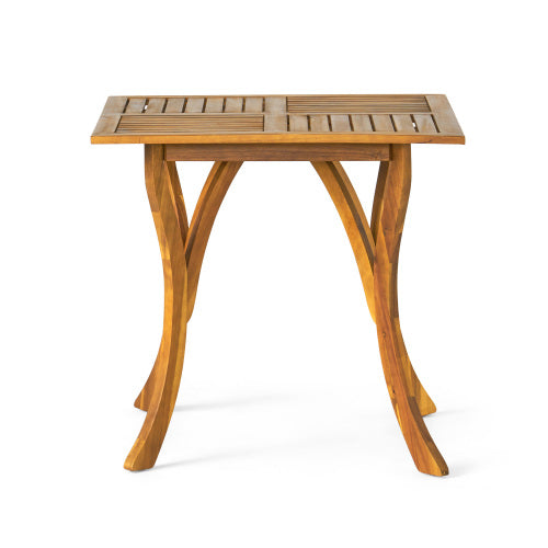 Outdoor Acacia Wood Square Dining Table - 31.50"L x 31.50"W x 30.00"H - Natural brown