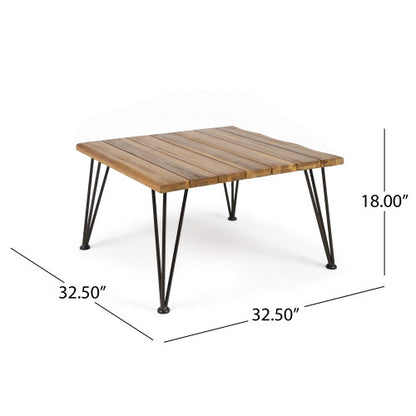 ZION INDUSTRIAL WOOD AND METAL COFFEE TABLE