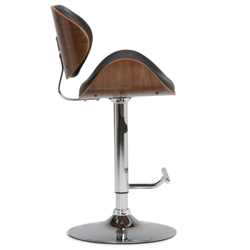 Adjustable Swivel Bar Stool - Black