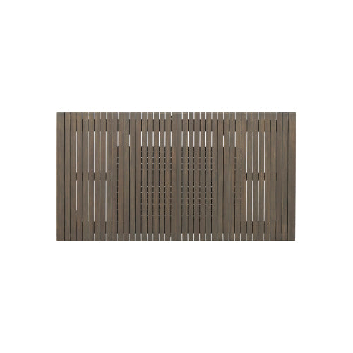 Outdoor Expandable Acacia Wood Dining Table, Gray