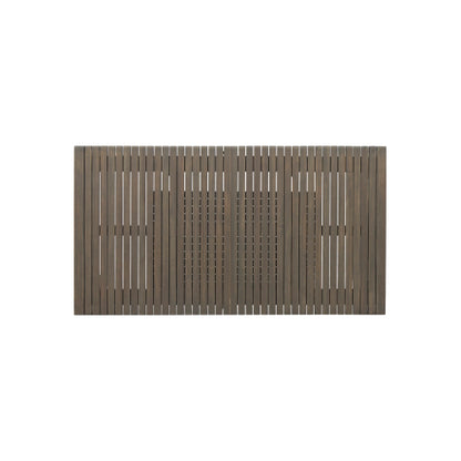 Outdoor Expandable Acacia Wood Dining Table, Gray