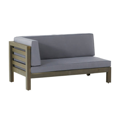 OANA LEFT CORNER BENCH AND COFFEE TABLE. DARK GREY