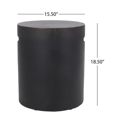 Outdoor LightWeight Concrete Side Table,Copper