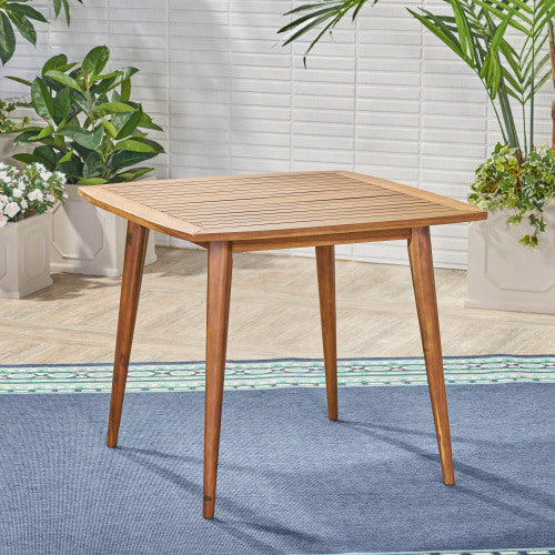 Indoor Square Acacia Wood Dining Table, Teak