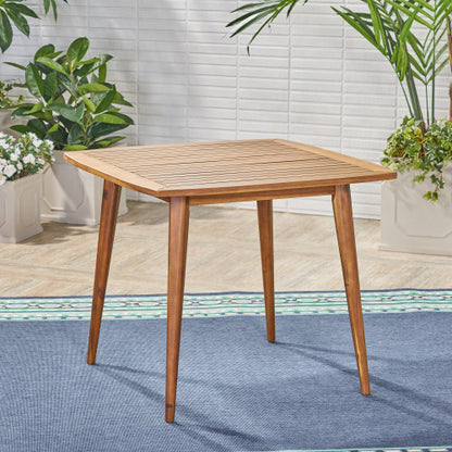Indoor Square Acacia Wood Dining Table, Teak