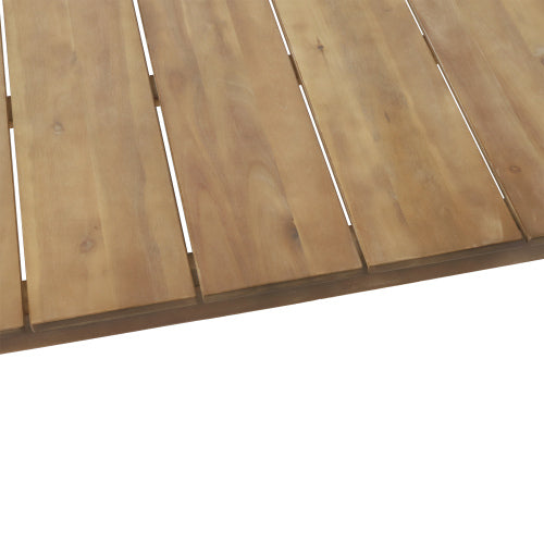Acacia Wood Outdoor Coffee Table, Light Brown, 14'' H X 23.5'' W X 39.5'' L