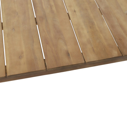 Acacia Wood Outdoor Coffee Table, Light Brown, 14'' H X 23.5'' W X 39.5'' L