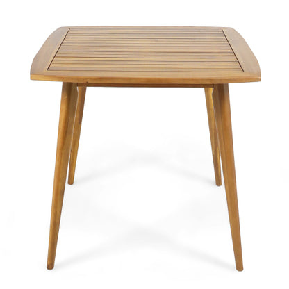 Indoor Square Acacia Wood Dining Table, Teak