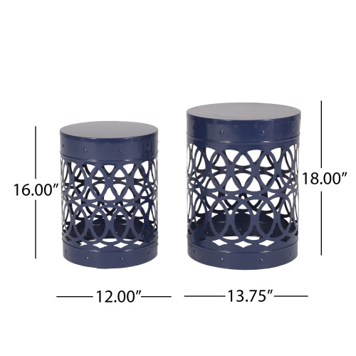 Outdoor Metal S/2 end table