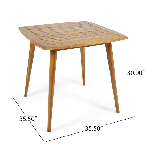 Indoor Square Acacia Wood Dining Table, Teak