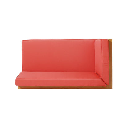 BRAVA X-BACK CORNER BENCH-L WITH COFFEE TABLE, RED