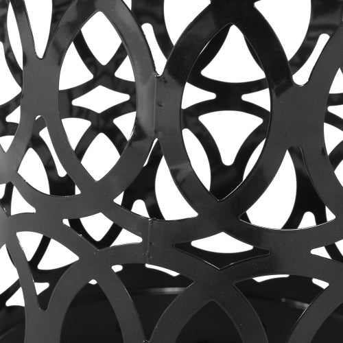 Outdoor Delight Powder-coated Iron End Table, Set of 2, Black