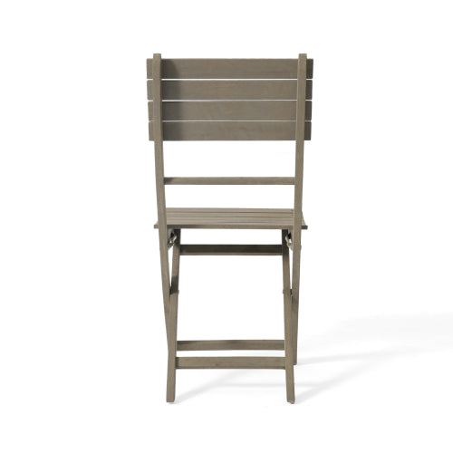 Outdoor Acacia Wood Folding Dining Chair (Set of 2),Grey