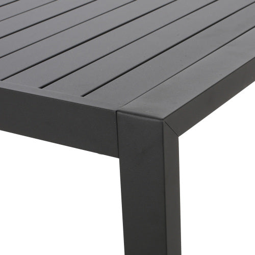 Outdoor Aluminum Dining Table, Black