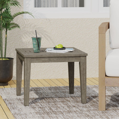 Hampton Outdoor Acacia Wood Side Table, 20 "W x 20 "D x 15.75 "H,