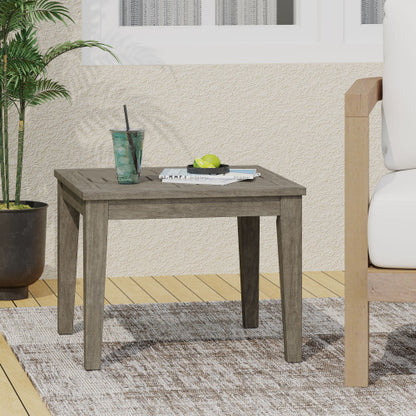 Hampton Outdoor Acacia Wood Side Table, 20 "W x 20 "D x 15.75 "H,
