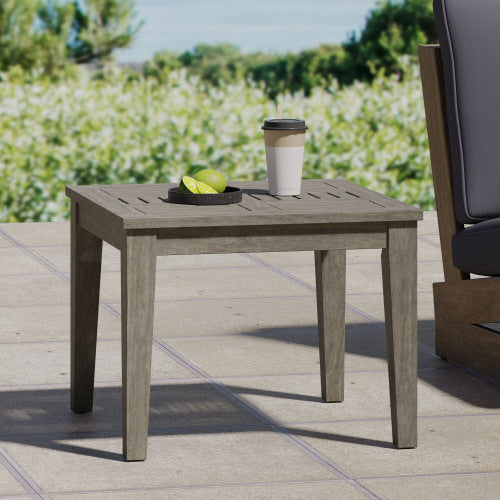 Hampton Outdoor Acacia Wood Side Table, 20 "W x 20 "D x 15.75 "H,