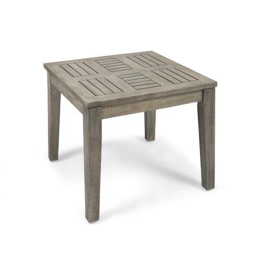 Hampton Outdoor Acacia Wood Side Table, 20 "W x 20 "D x 15.75 "H,
