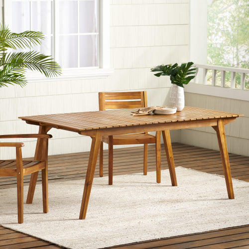 Outdoor 69" Solid Wood Dining Table